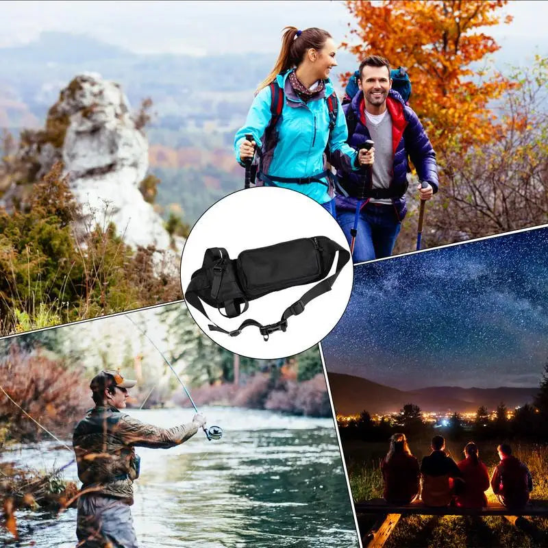 Water Bottle Fanny Pack Adjustable Waist Bag for Outdoor Use