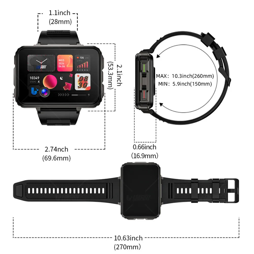 Lokmat Appllp 5 Max Android Watch 4G Calls Dual Camera