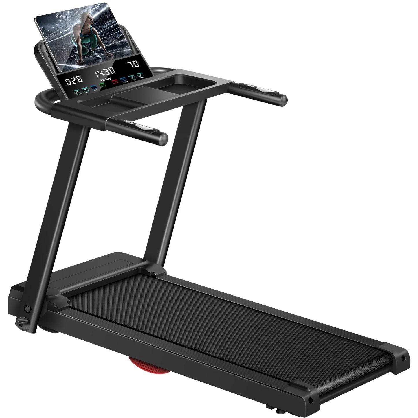 3.0HP Brushless Foldable Home Treadmill With HR Monitor