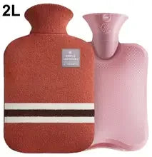 Durable Hot Water Bottle with Knitted Cover for Pain Relief