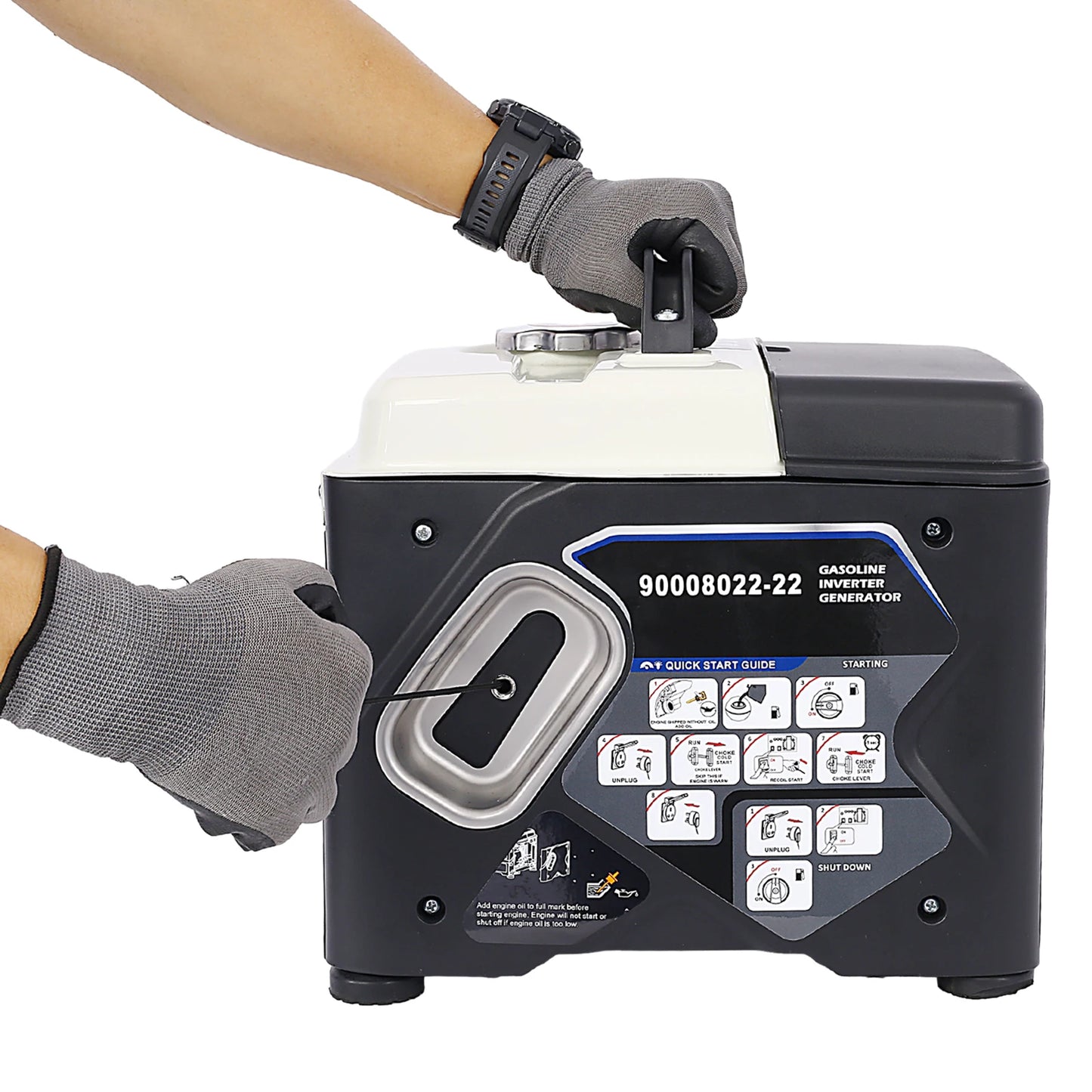 HiMISS 1200W Portable Inverter Generator Ultra Quiet Gas Powered - Arthur's Wellness Emporium