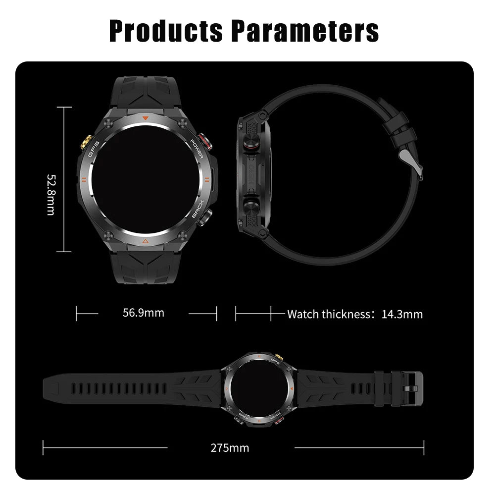 SENBONO Built-In GPS Smartwatch Bluetooth Calling 1ATM Fitness Tracker - Arthur's Wellness Emporium