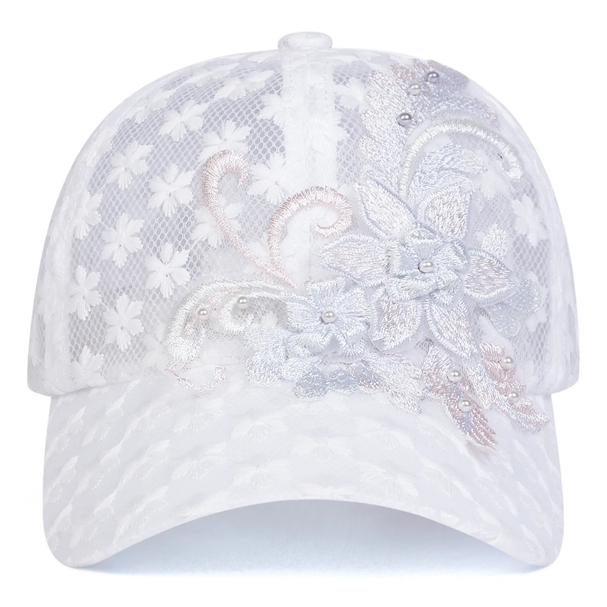Unisex Lace Flower Baseball Cap Adjustable Sunscreen - Arthur's Wellness Emporium