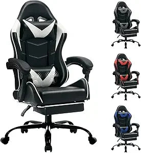 Racing Style Gaming Chair with RGB Lights and Lumbar Support