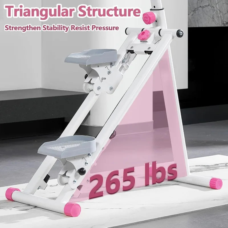 Stair Stepper Home Cardio Machine With Adjustable Handlebar