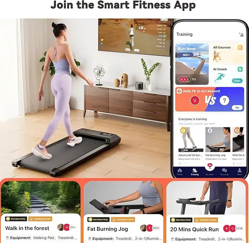 Superun 2 In 1 Home Office Treadmill With App And Remote