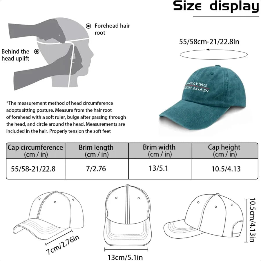 Make Lying Wrong Again Trendy Washed Baseball Cap
