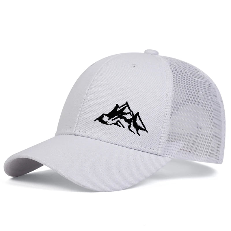 Unisex Mountains Embroidery Baseball Hat for Outdoor Fun
