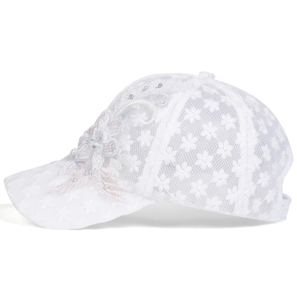 Unisex Lace Flower Baseball Cap Adjustable Sunscreen - Arthur's Wellness Emporium