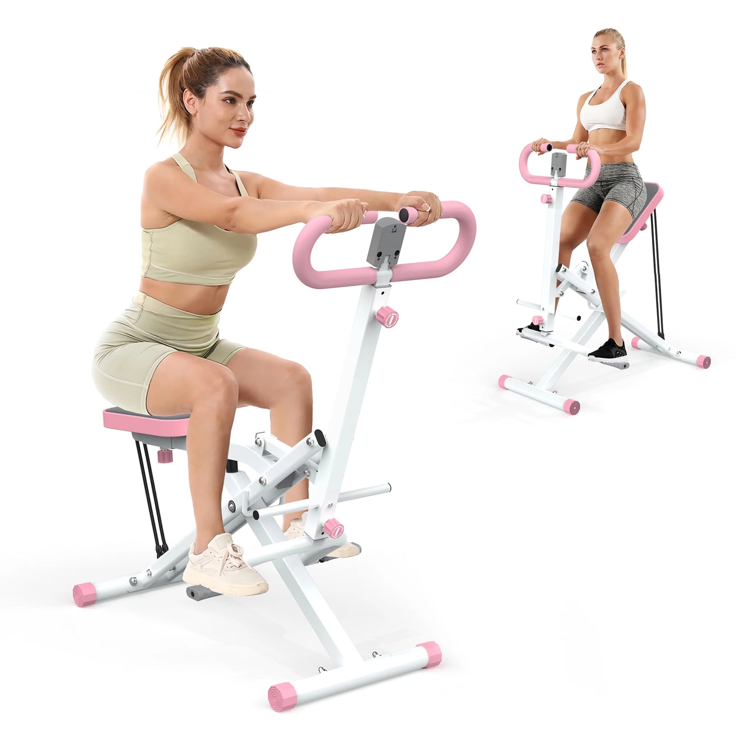 Foldable Squat Machine With Resistance Band For Glutes
