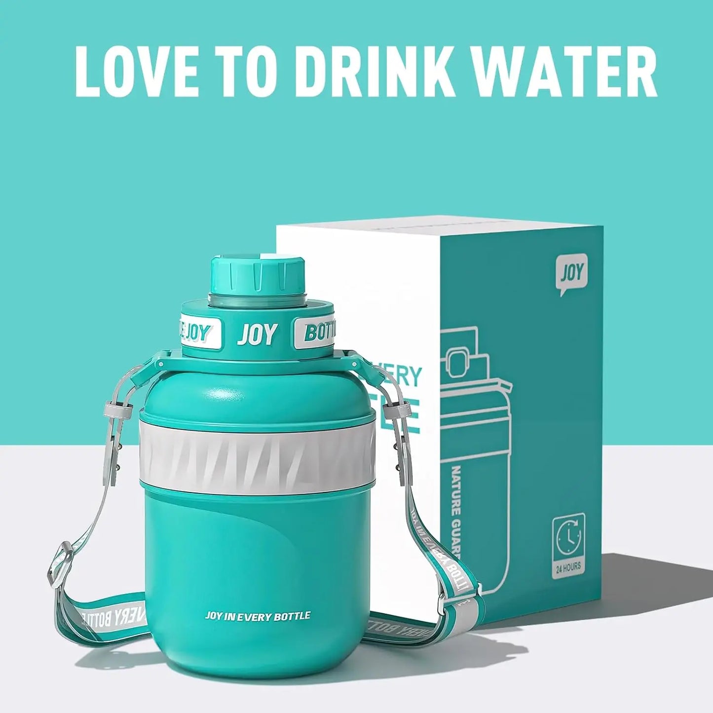 Kids Stainless Steel Leakproof Water Bottle with Strap