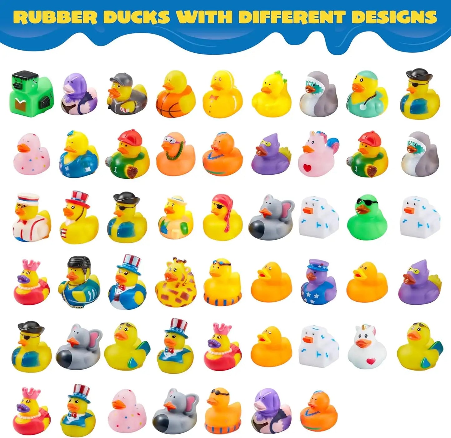 Joyfy Random Assortment Mini Rubber Duck Toys For Bath Fun - Arthur's Wellness Emporium