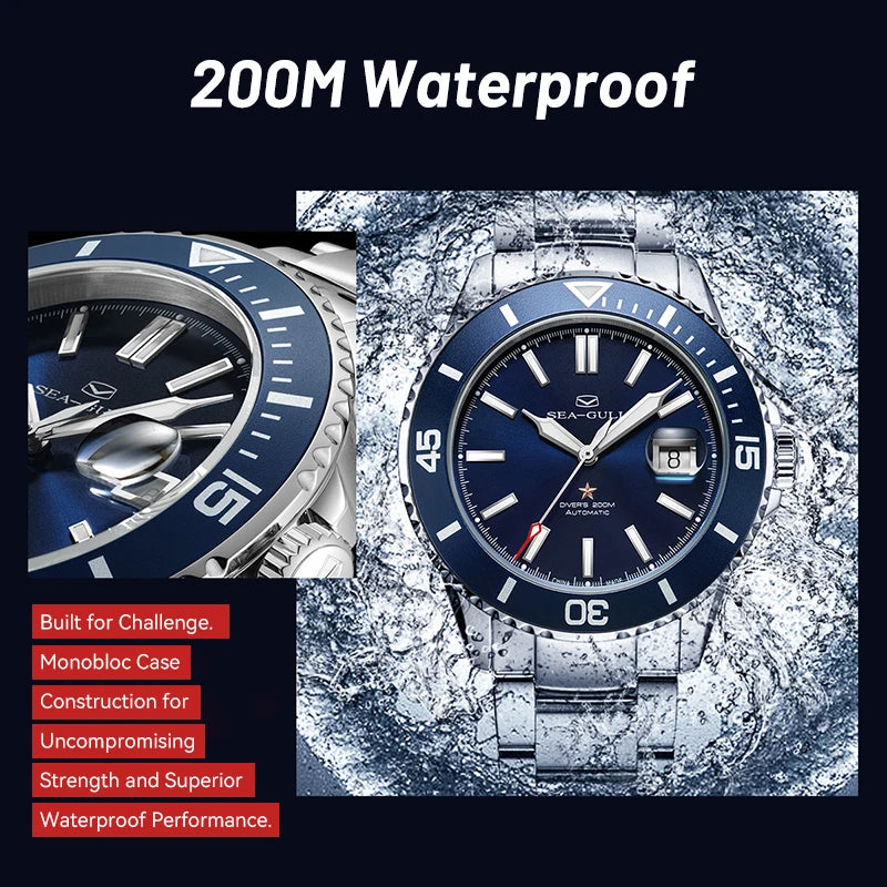 Sea Gull Ocean Series Stainless Steel Automatic Diver Watch
