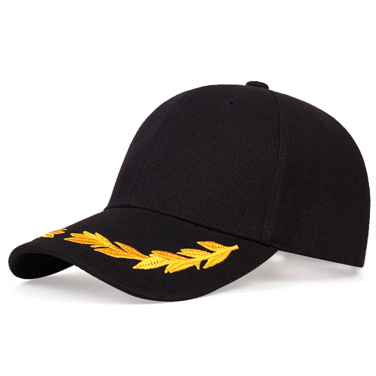 Unisex Wheat Embroidered Baseball Cap for Outdoor Travel