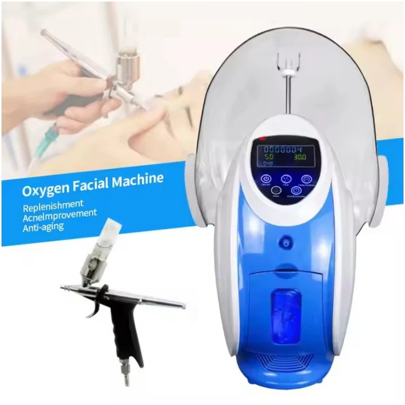BOMPE Oxygen Facial Machine O2 Derm Jet Peel Pro Device