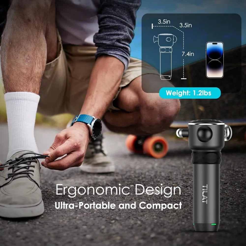 Massage Gun Deep Tissue Handheld Mini Massager For Back - Arthur's Wellness Emporium