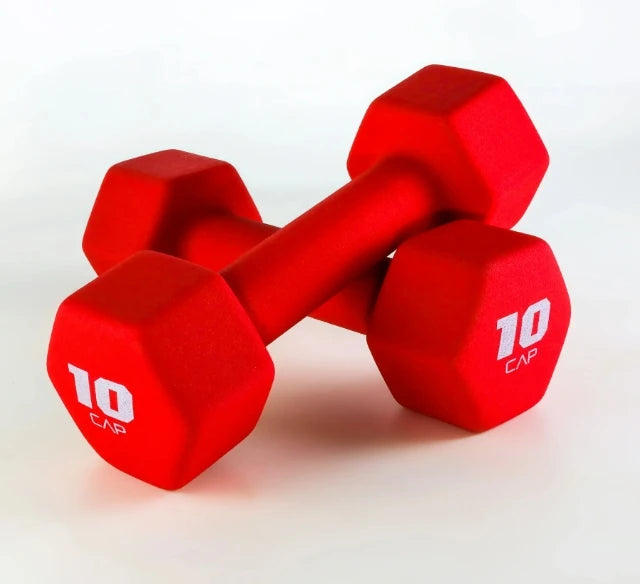 Rubber Dumbbells for Home Gym Strength Training 2 to 15 lb