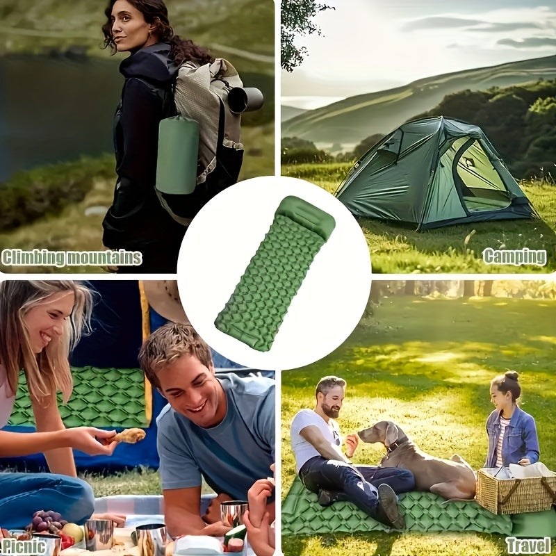 WKEFF Sleeping Pad For Camping Ultralight Inflatable Mattress With Foot Pump - Arthur's Wellness Emporium