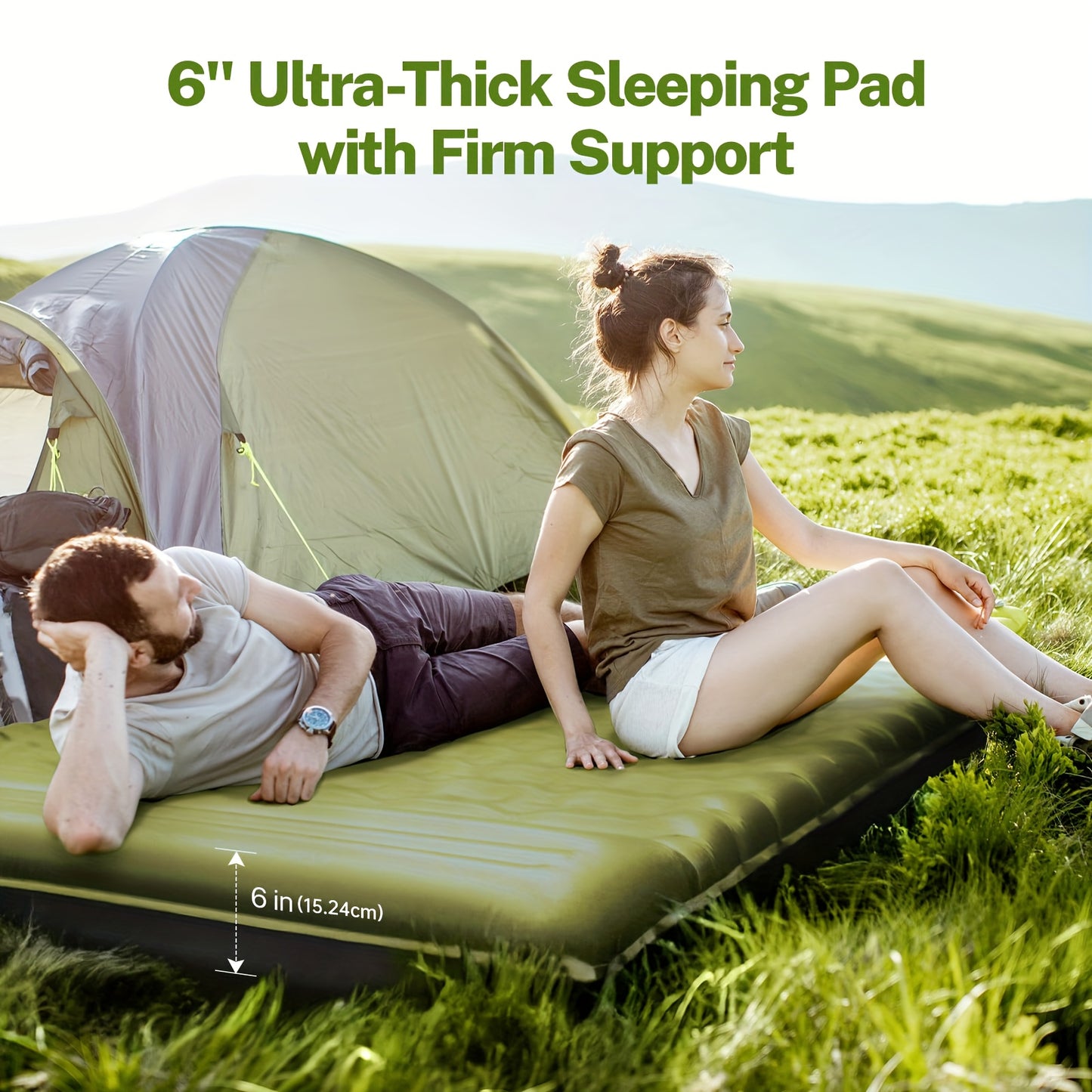 Self Inflating Sleeping Pad For Two With Built In Pump - Arthur's Wellness Emporium