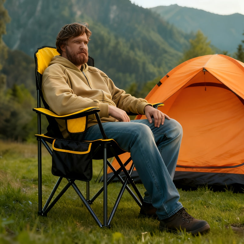 Tusheng Outdoor Portable Folding Camping Insulated Chair With Lumbar Support - Arthur's Wellness Emporium