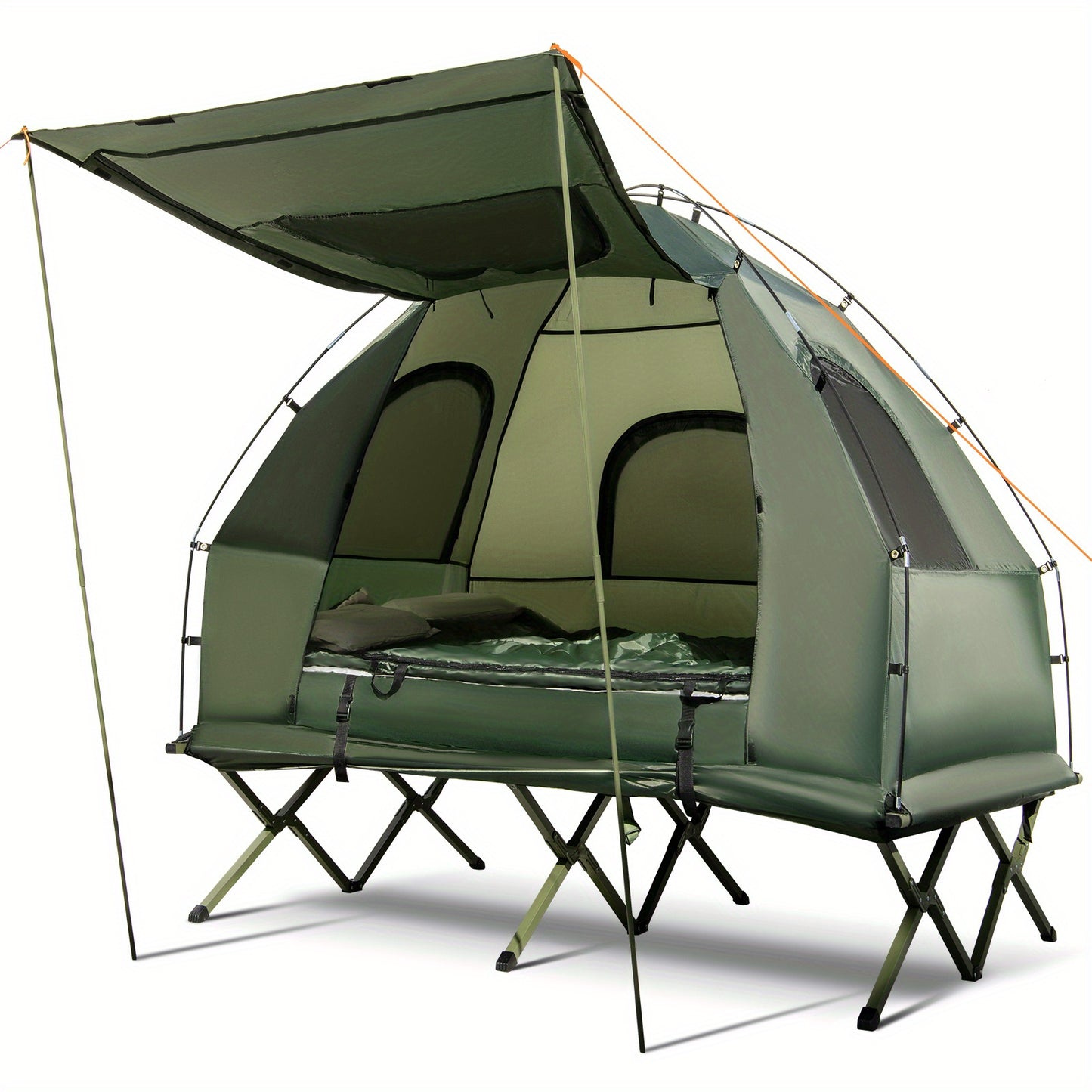 MULTIGOT Compact Portable Pop Up Tent Cot With Air Mattress - Arthur's Wellness Emporium