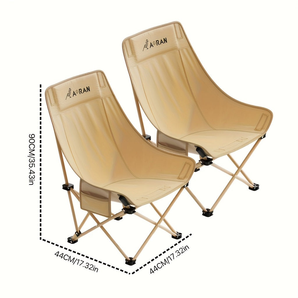 Aoran Folding Moon Chair High Back Outdoor Iron Alloy - Arthur's Wellness Emporium