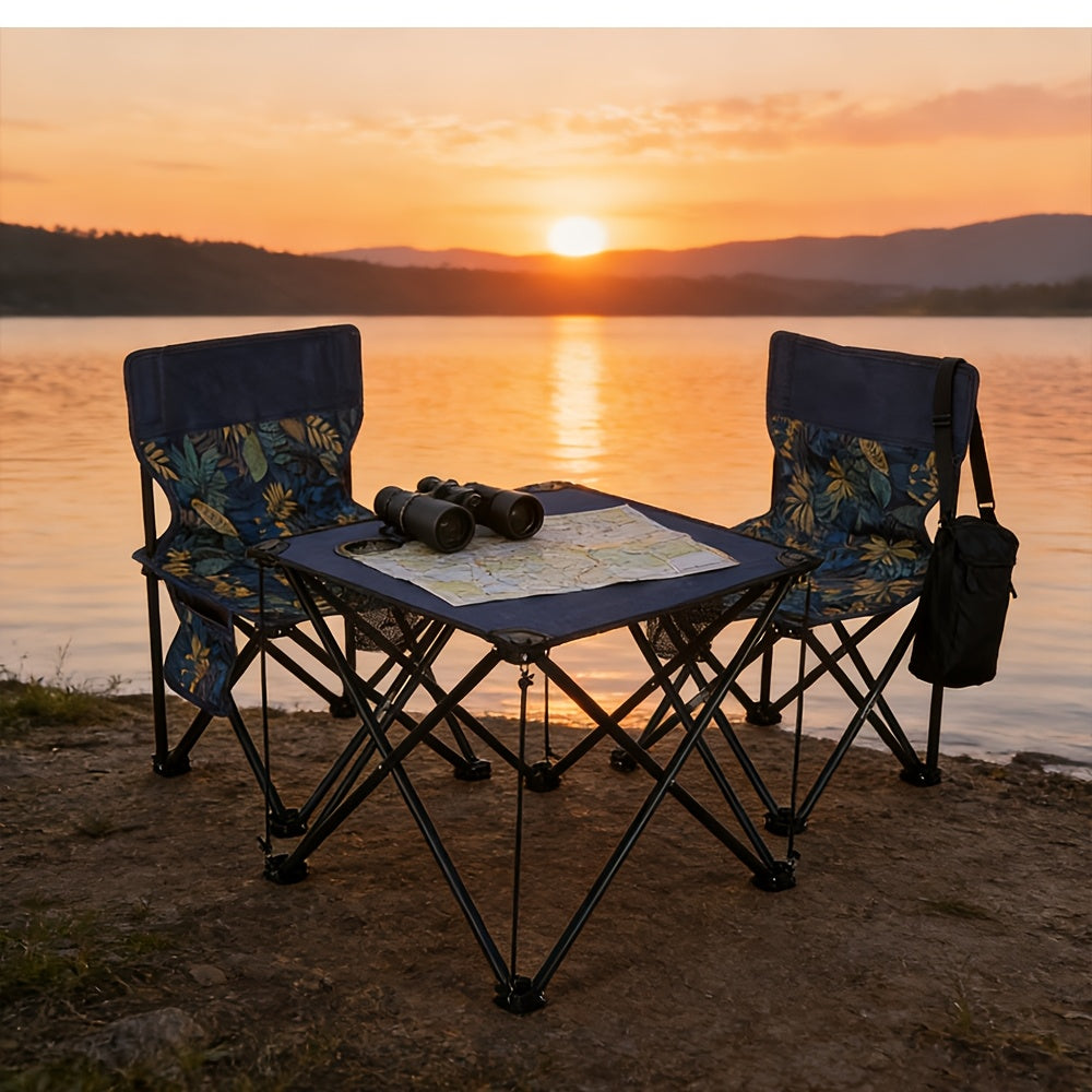 Portable Folding Camping Table And Chairs Set For Outdoor Use - Arthur's Wellness Emporium
