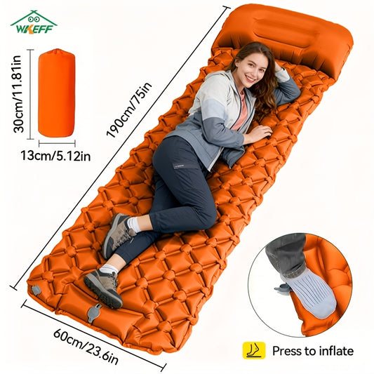 WKEFF Sleeping Pad For Camping Ultralight Inflatable Mattress With Foot Pump - Arthur's Wellness Emporium