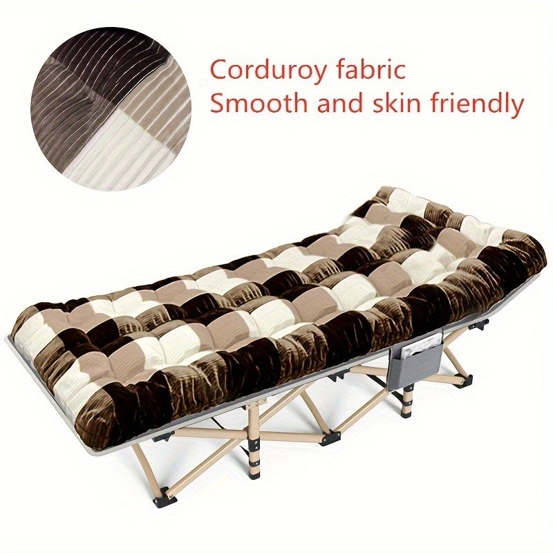 Stainless Steel Outdoor Folding Bed Camping Cot Heavy Duty 400Kg - Arthur's Wellness Emporium