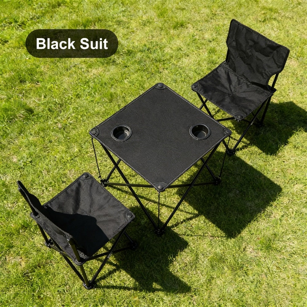 Portable Folding Camping Table And Chairs Set For Outdoor Use - Arthur's Wellness Emporium