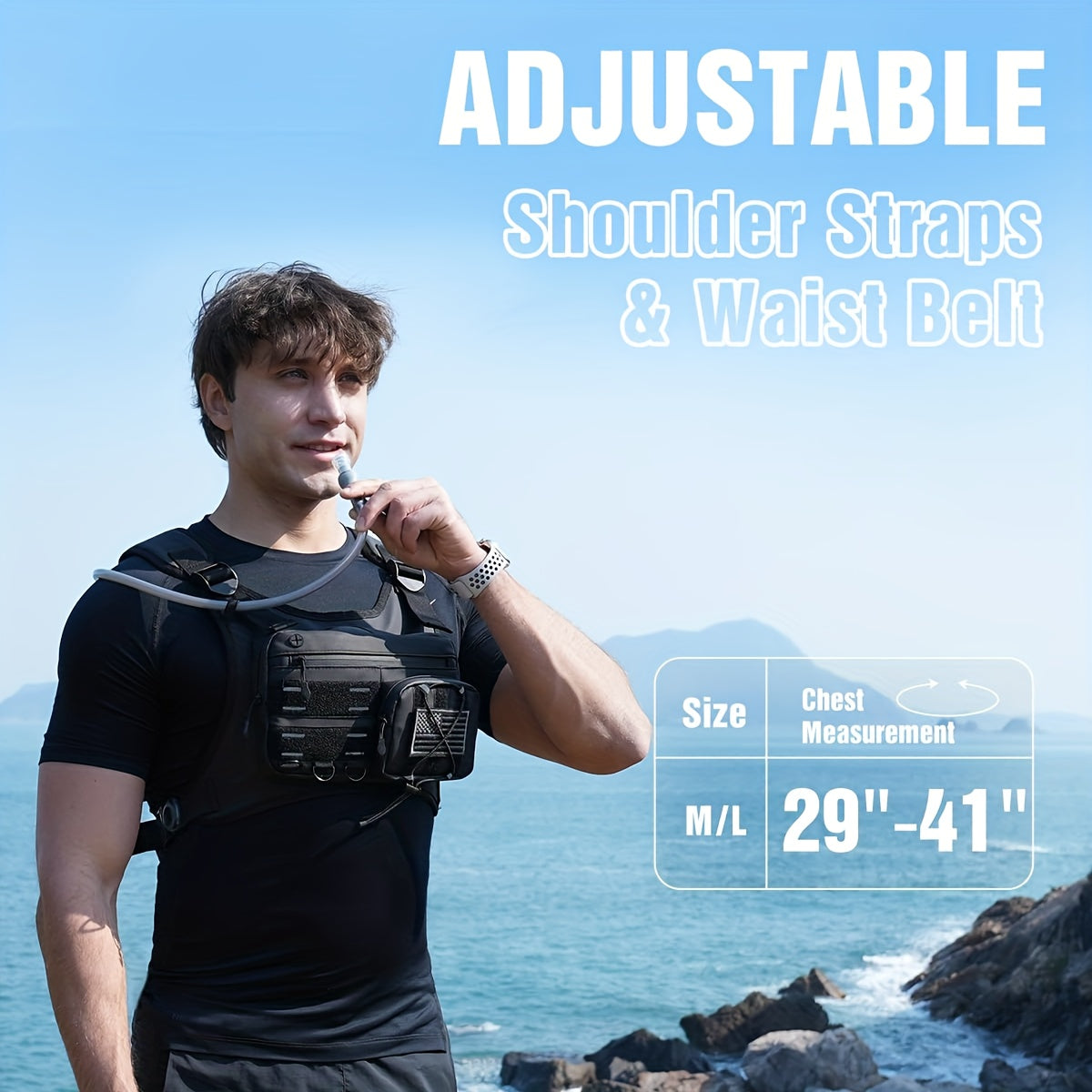 Running Hydration Vest With 67.63oz Water Bladder - Arthur's Wellness Emporium