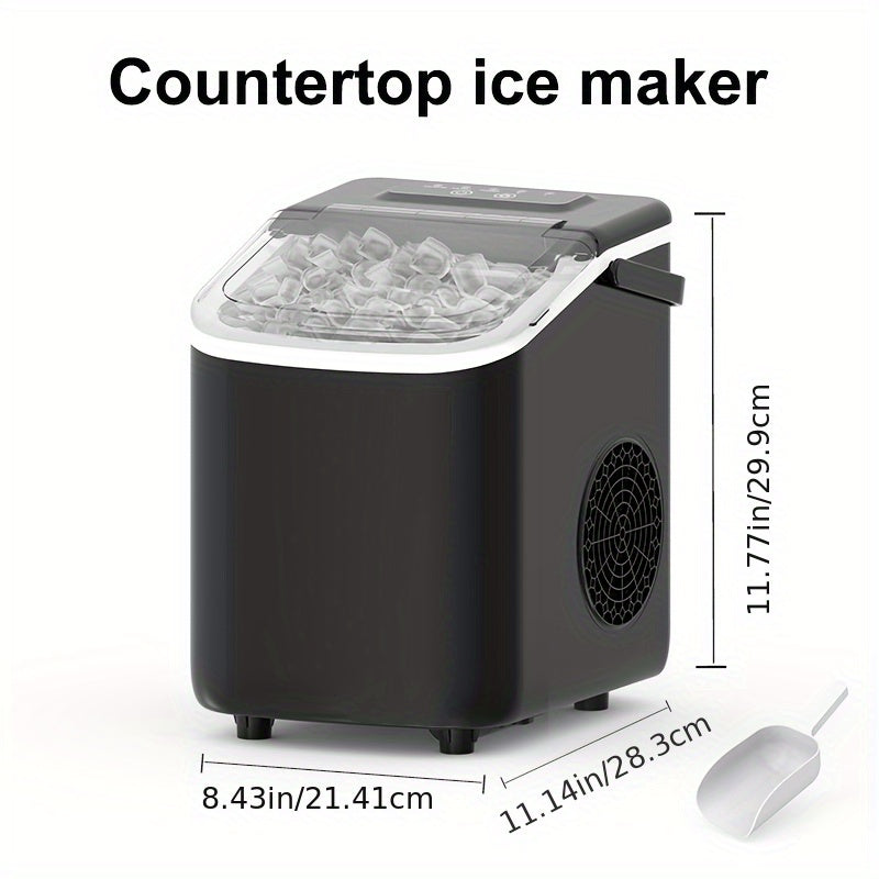 BAYANY Countertop Ice Maker With Bullet Shaped Cubes 26 Pounds