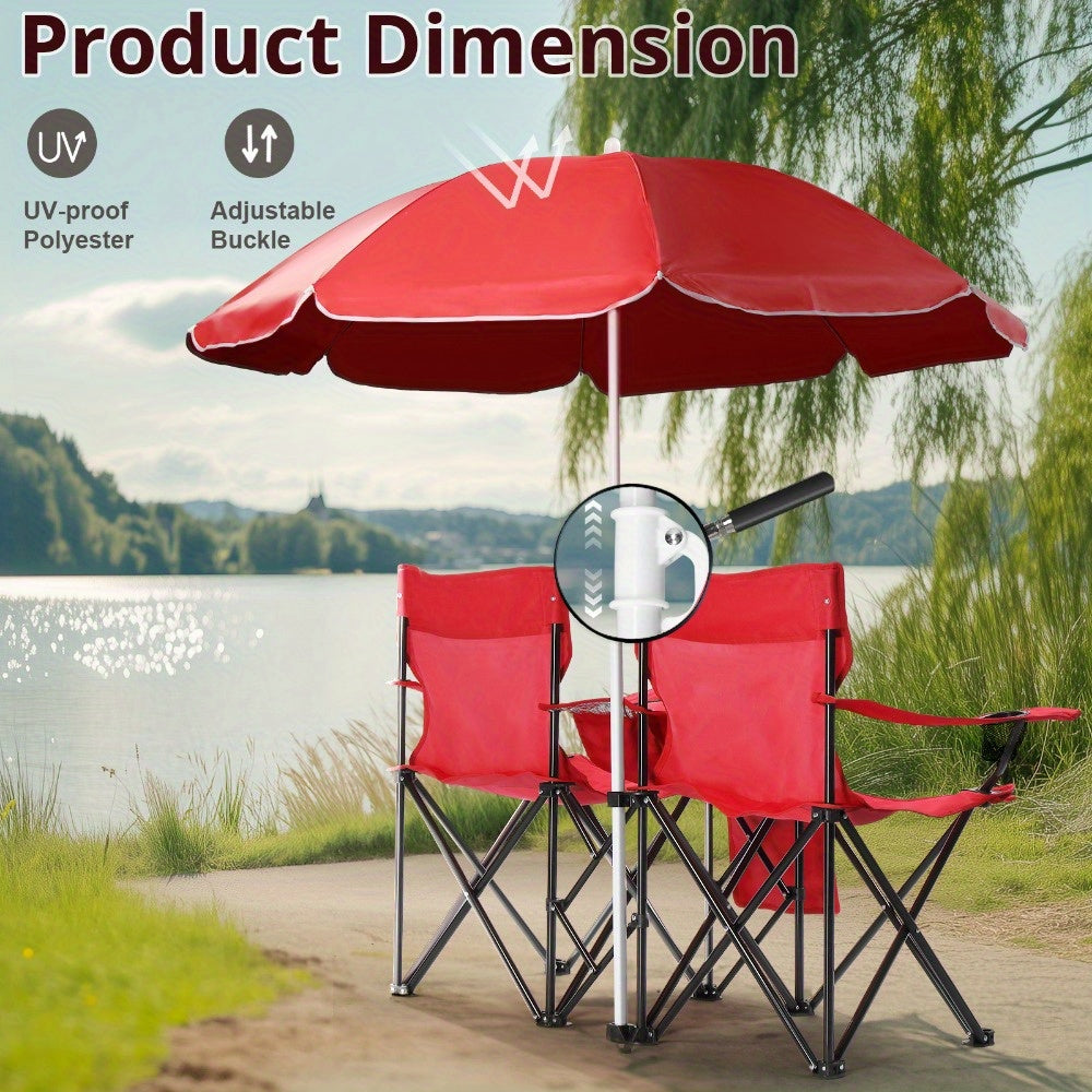 LEADZM Fishing Chair With Umbrella For Outdoor Patio - Arthur's Wellness Emporium