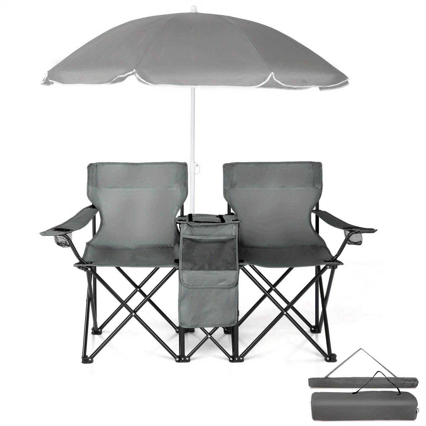 LEADZM Fishing Chair With Umbrella For Outdoor Patio - Arthur's Wellness Emporium