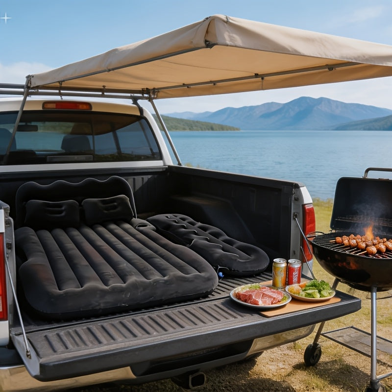 Inflatable Car Bed With Flocked Surface For Camping And Travel - Arthur's Wellness Emporium