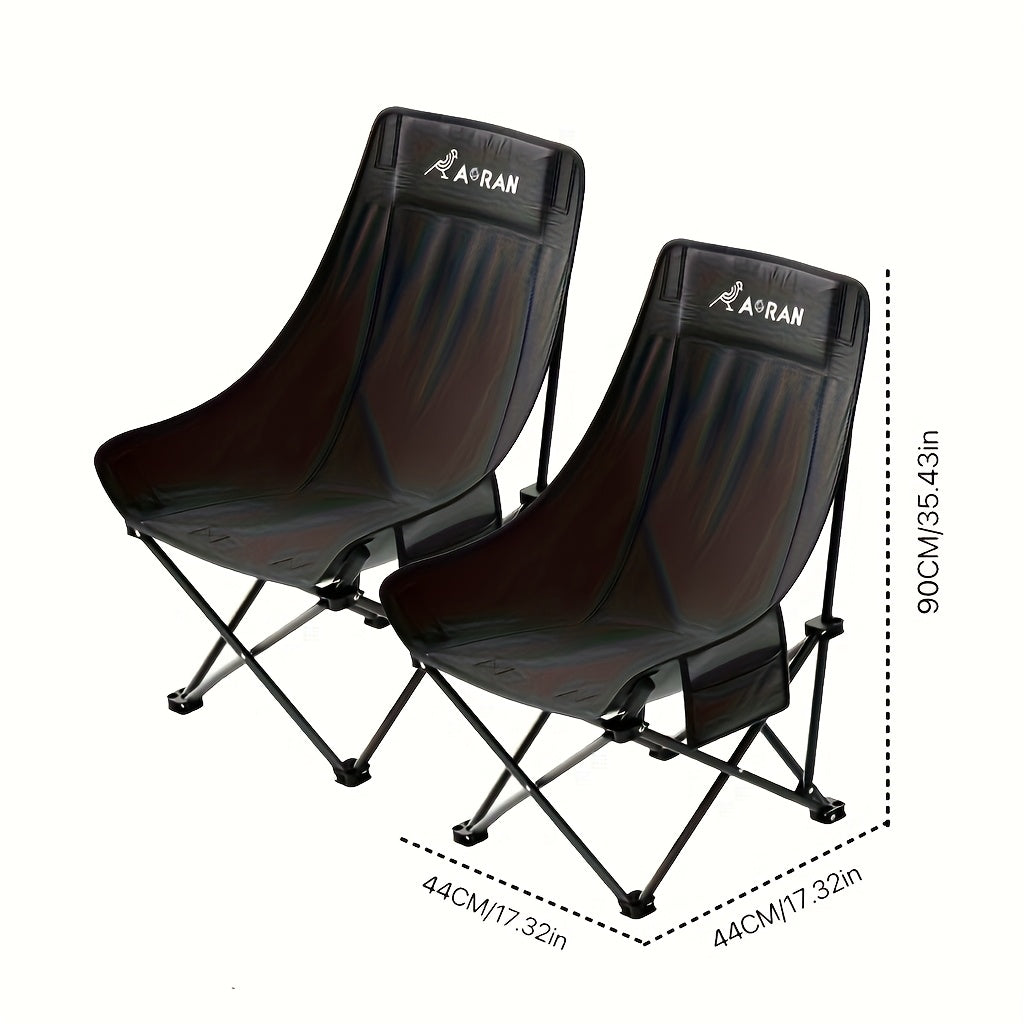 Aoran Folding Moon Chair High Back Outdoor Iron Alloy - Arthur's Wellness Emporium