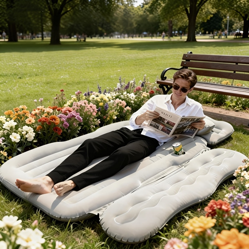 Inflatable Car Bed With Flocked Surface For Camping And Travel - Arthur's Wellness Emporium