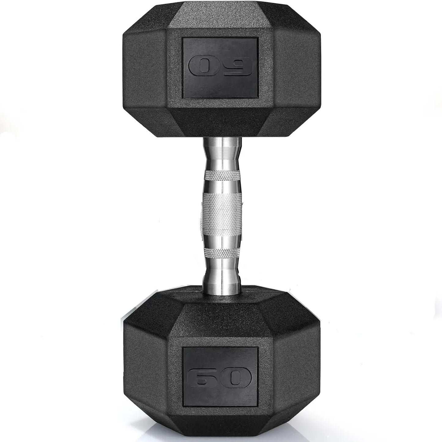 Rubber Hex Dumbbells Set Cast Iron Rubber Coated 2 Pack - Arthur's Wellness Emporium