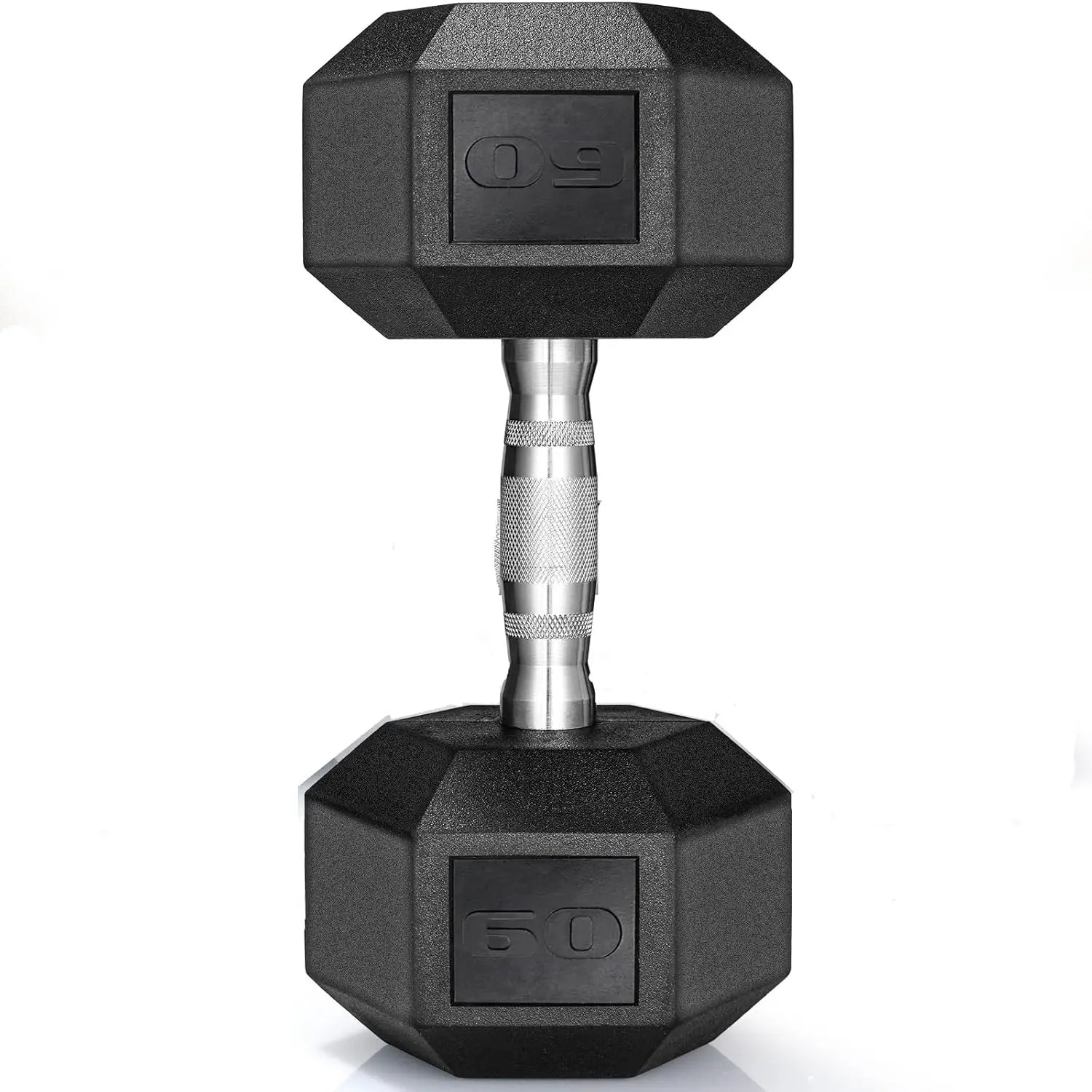 Rubber Hex Dumbbells Set Cast Iron Rubber Coated 2 Pack - Arthur's Wellness Emporium