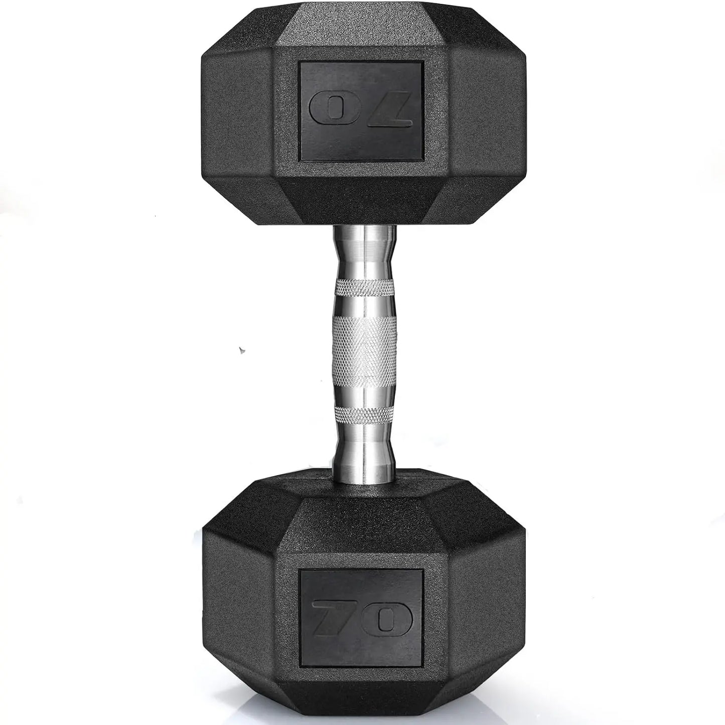 Rubber Hex Dumbbells Set Cast Iron Rubber Coated 2 Pack - Arthur's Wellness Emporium