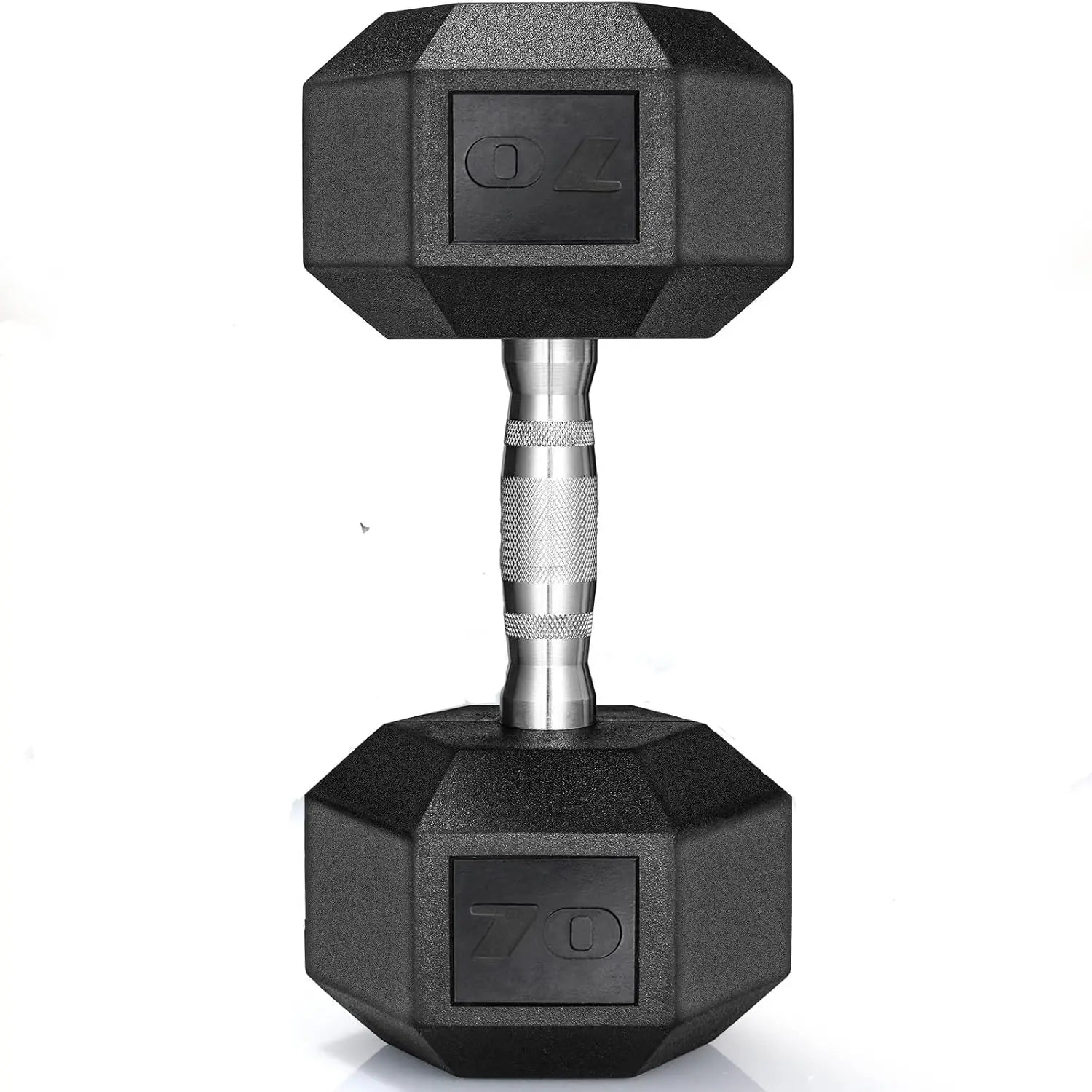 Rubber Hex Dumbbells Set Cast Iron Rubber Coated 2 Pack - Arthur's Wellness Emporium