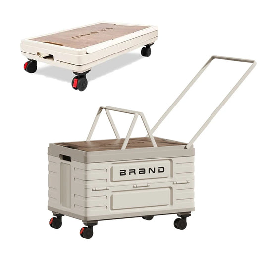 360 Rotating Foldable Storage Cart Heavy Duty Organizer Silent Wheels - Arthur's Wellness Emporium