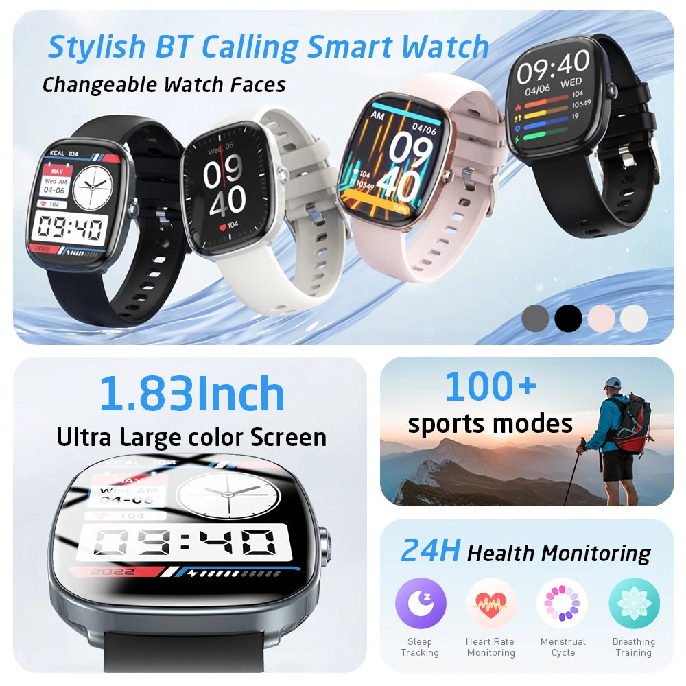 Huafit S5 1.83 Smartwatch With Calls IP68 iPhone Android - Arthur's Wellness Emporium