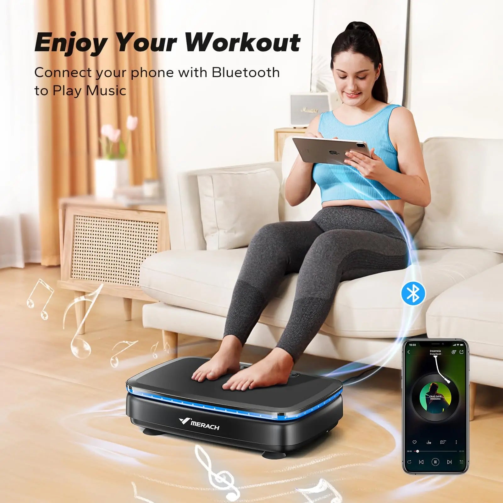 Merach Vibration Plate for Whole Body Fitness and Lymphatic Drainage - Arthur's Wellness Emporium