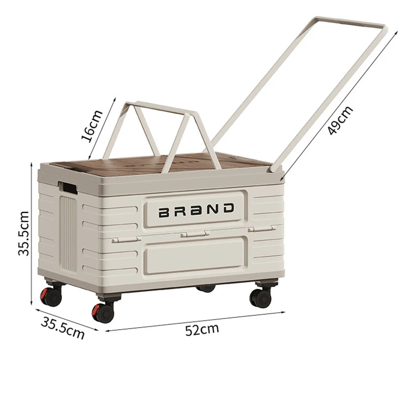 360 Rotating Foldable Storage Cart Heavy Duty Organizer Silent Wheels - Arthur's Wellness Emporium