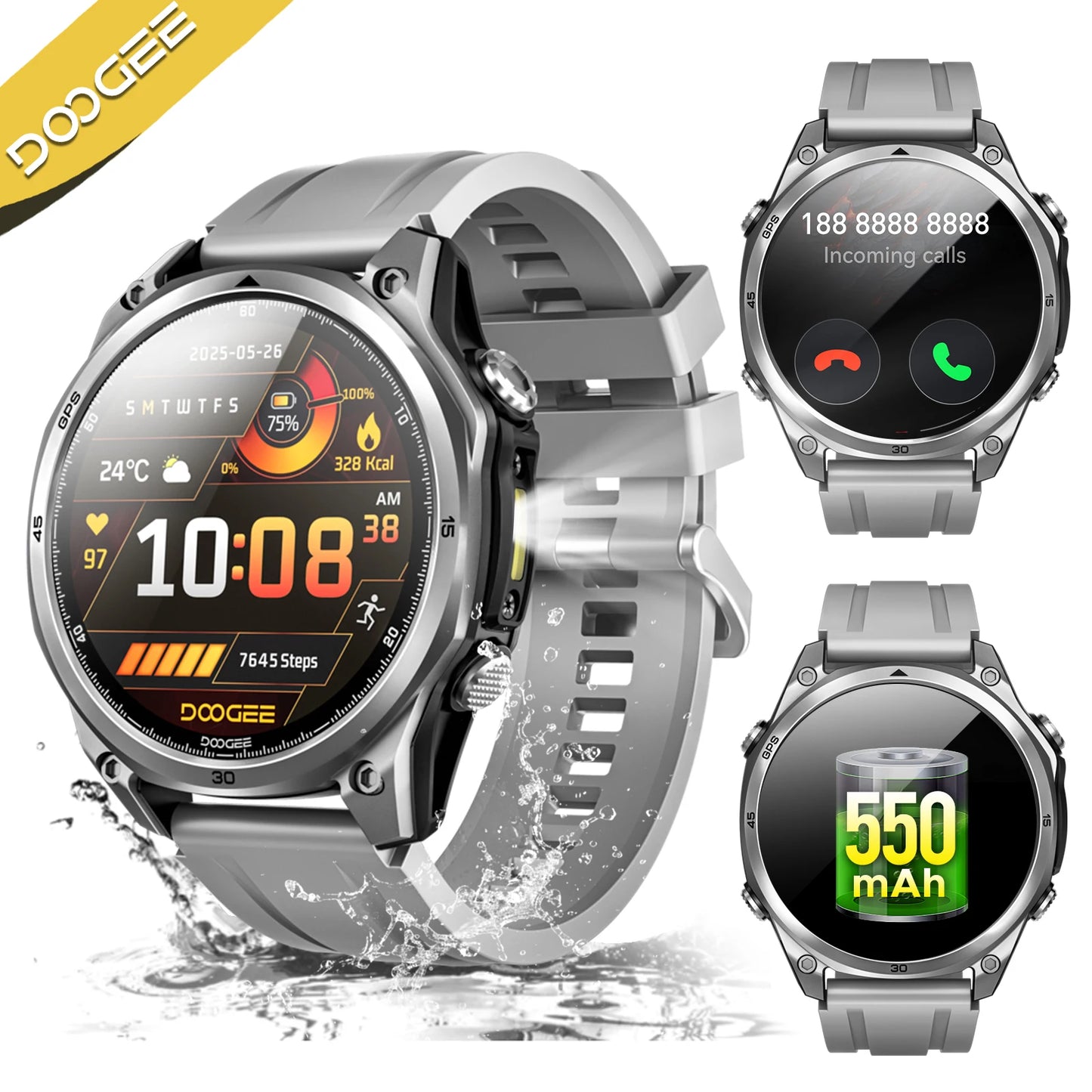 Doogee Anywise W1 Smartwatch 5ATM Water Resistance 178 Sports Modes - Arthur's Wellness Emporium