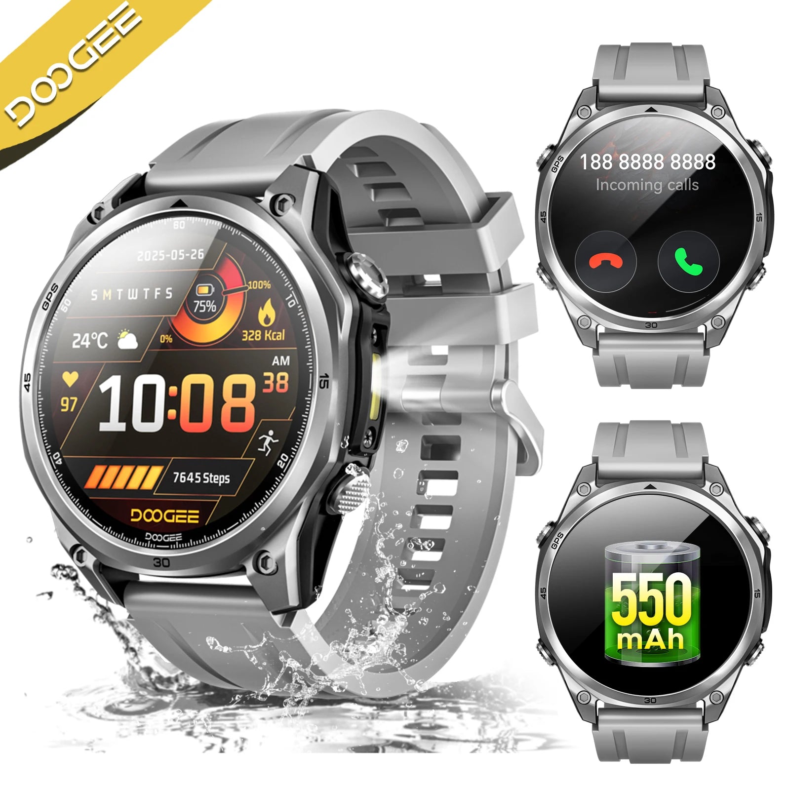 Doogee Anywise W1 Smartwatch 5ATM Water Resistance 178 Sports Modes - Arthur's Wellness Emporium