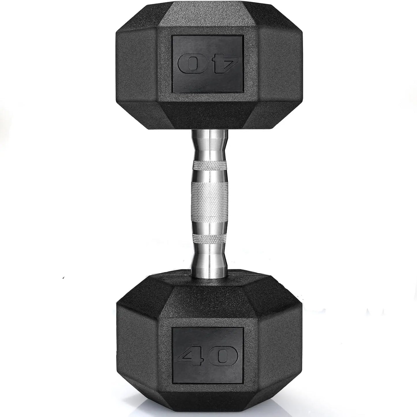 Rubber Hex Dumbbells Set Cast Iron Rubber Coated 2 Pack - Arthur's Wellness Emporium