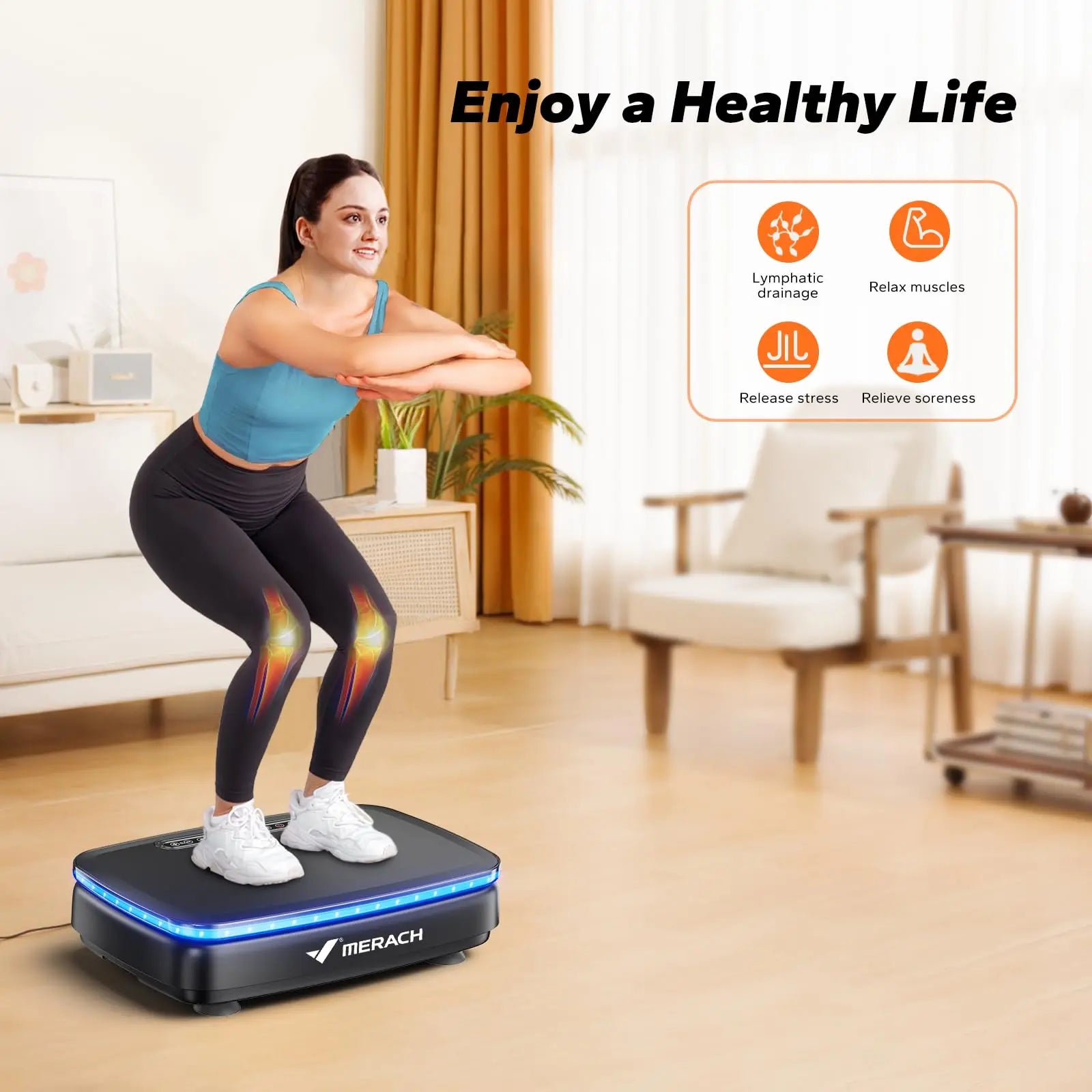 Merach Vibration Plate for Whole Body Fitness and Lymphatic Drainage - Arthur's Wellness Emporium