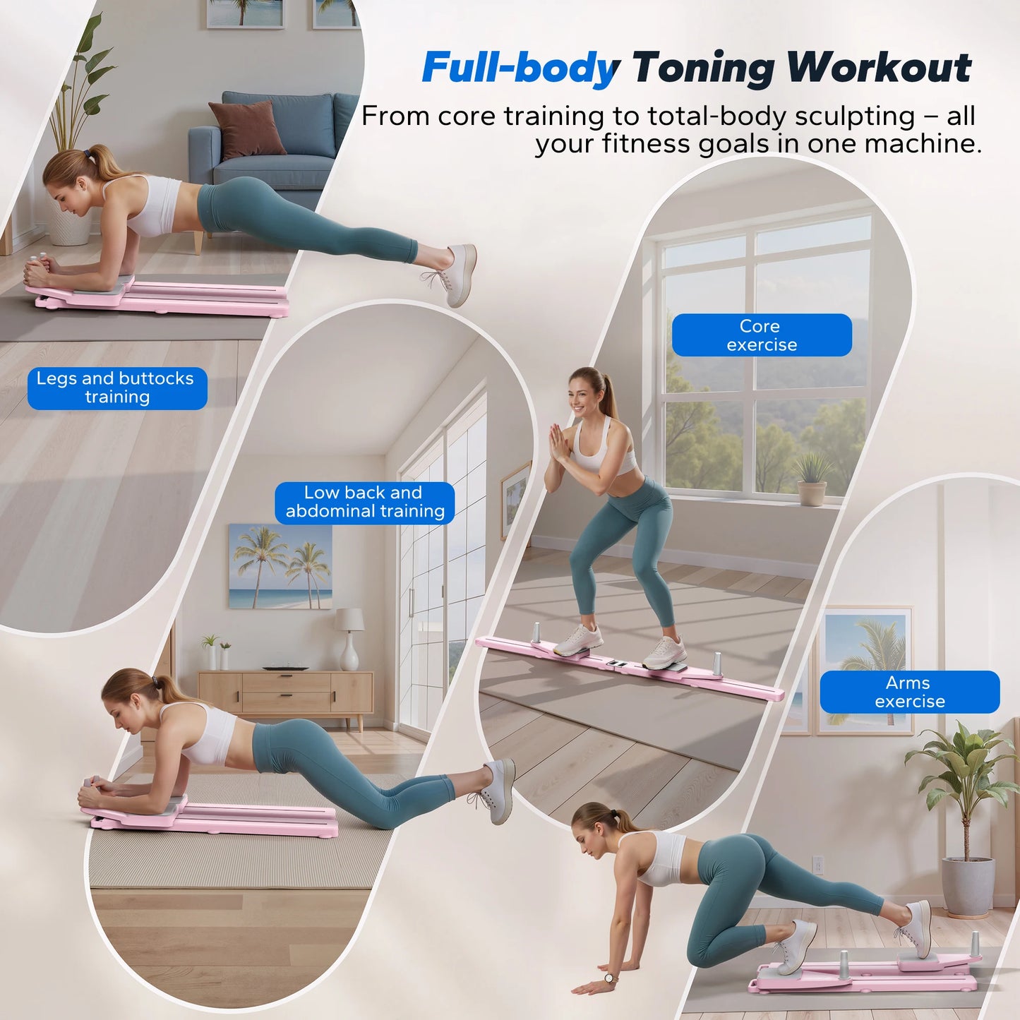 MERACH Pilates Board Abdominal Trainer With Detachable Anti Slip Design - Arthur's Wellness Emporium